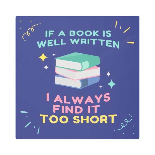 Avid Reader I - Jane Austen引用文 メタルプリント (正面)