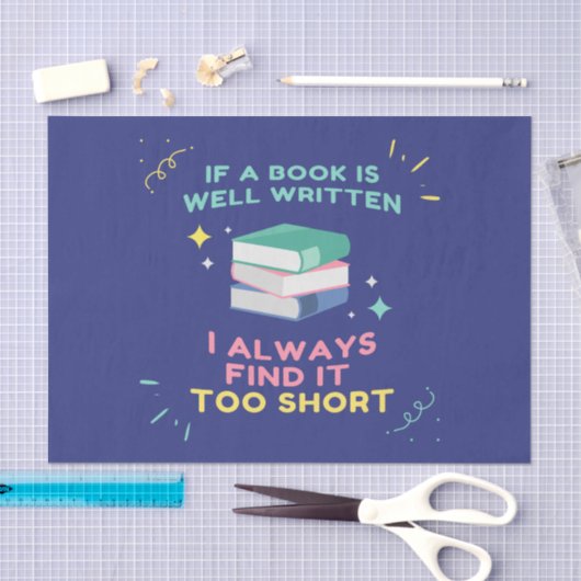 Avid Reader I - Jane Austen引用文 薄葉紙 (クラフト)