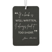 Avid Reader II - Jane Austen引用文 カーエアーフレッシュナー (裏面)