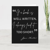Avid Reader II - Jane Austen引用文 カード (正面)