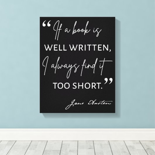 Avid Reader II - Jane Austen引用文 キャンバスプリント (インサイチュ (ウッドフロア))