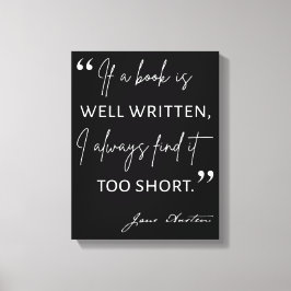 Avid Reader II - Jane Austen引用文 キャンバスプリント