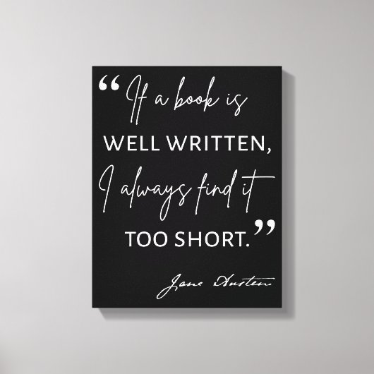 Avid Reader II - Jane Austen引用文 キャンバスプリント (正面)