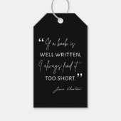 Avid Reader II - Jane Austen引用文 ギフトタグ (正面)