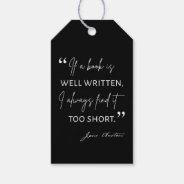 Avid Reader II - Jane Austen引用文 ギフトタグ