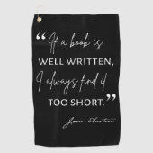 Avid Reader II - Jane Austen引用文 ゴルフタオル (正面)