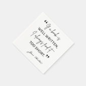 Avid Reader II - Jane Austen引用文 スタンダードカクテルナプキン (角)