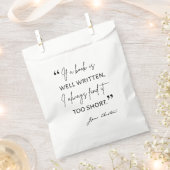 Avid Reader II - Jane Austen引用文 フェイバーバッグ (クリップ留めされた状態)