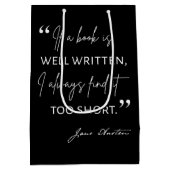 Avid Reader II - Jane Austen引用文 ミディアムペーパーバッグ (裏面)