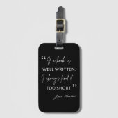 Avid Reader II - Jane Austen引用文 ラゲッジタグ (正面縦)