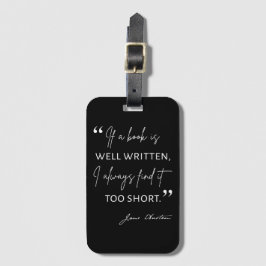 Avid Reader II - Jane Austen引用文 ラゲッジタグ