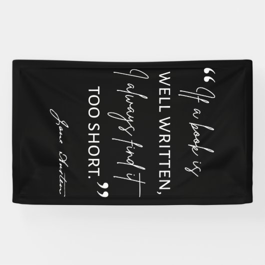 Avid Reader II - Jane Austen引用文 横断幕 (横)