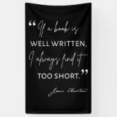 Avid Reader II - Jane Austen引用文 横断幕 (縦)