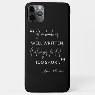 Avid Reader II - Jane Austen引用文 iPhone 11 Pro Maxケース
