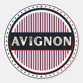 Avignon City Pride Emblem – French Identity ラウンドシール