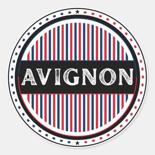 Avignon City Pride Emblem – French Identity ラウンドシール (正面)