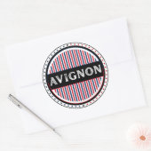 Avignon City Pride Emblem – French Identity ラウンドシール (封筒)
