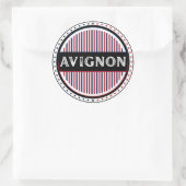 Avignon City Pride Emblem – French Identity ラウンドシール (バッグ)