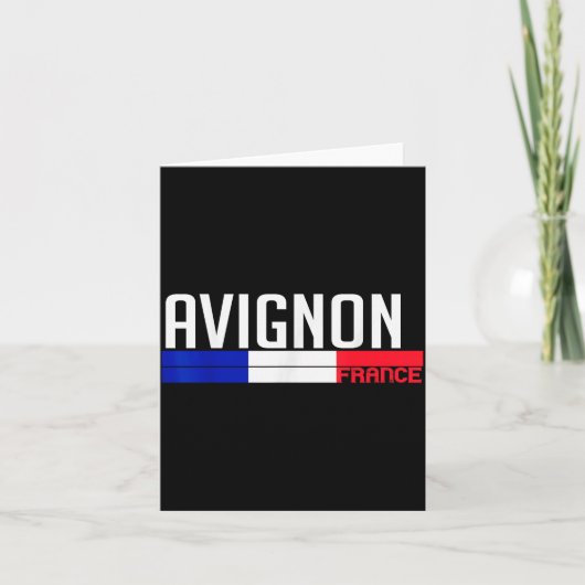Avignon France Flag Travel Souvenir For Locals And カード (正面)
