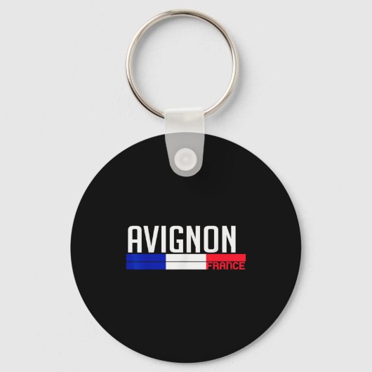Avignon France Flag Travel Souvenir For Locals And キーホルダー (正面)