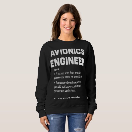 Avionic Engineer おもしろい Dictionaryの定義 スウェットシャツ (正面フル)