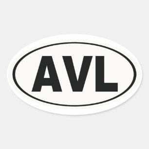 AVLアシュビルノースカロライナ 楕円形シール