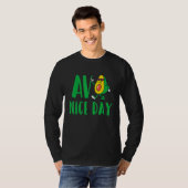Avo Nice Day Avocado Vegetarian Vegan Tシャツ (正面フル)
