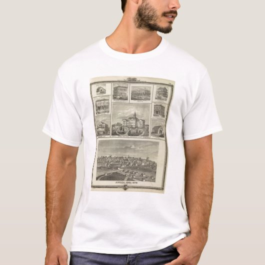 Avoca Pennの大学、デキスターのOskaloosaの建物 Tシャツ (正面)