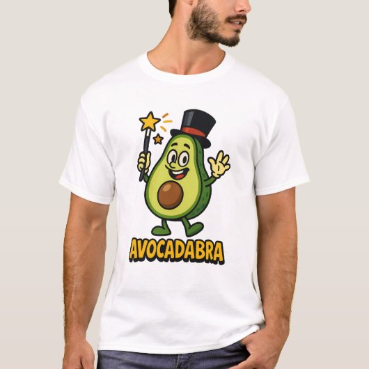 Avocadabra Magic Avocado Cartoon Tee Tシャツ (正面)