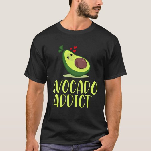 Avocado Addict Guacamole Fruits Vegetables Broccol Tシャツ (正面)