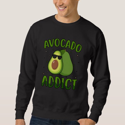 Avocado Addict Vegan Vegan Saying スウェットシャツ (正面)