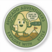 Avocado Adventurers Explore With Style シール (正面)