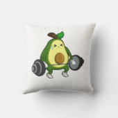 Avocado at Fitness with Barbell クッション (裏面)