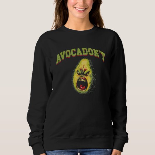 Avocado Avocadon t   Angry Avocado Pun スウェットシャツ (正面)