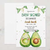 Avocado Baby Shower Invitation 招待状 (正面/裏面)