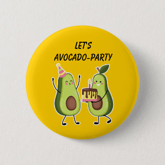 Avocado Birthday Celebration Custom Pin 缶バッジ