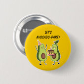 Avocado Birthday Celebration Custom Pin 缶バッジ (正面&裏面)