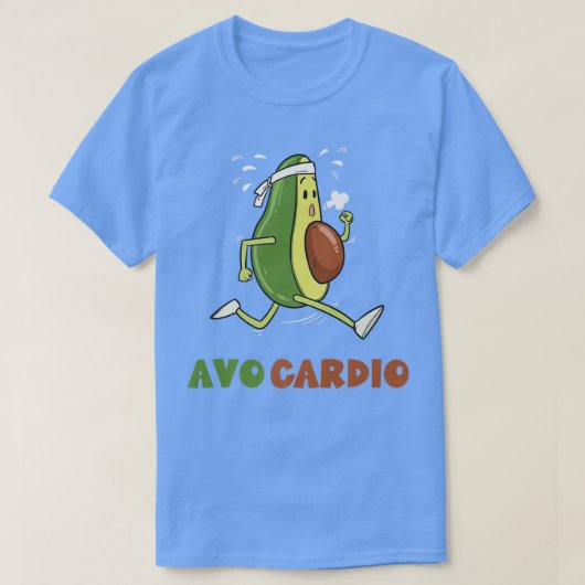Avocado Cardio Training Eercise Workout Tシャツ (デザイン正面)