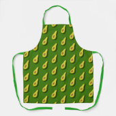 Avocado Chef Apron - Green Graphic Custom Gift エプロン (正面)
