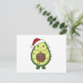 Avocado Christmas Lights Funny Avocados ポストカード (スタンド正面)