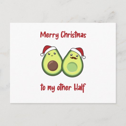 Avocado Christmas Lights Funny Avocados ポストカード (正面)