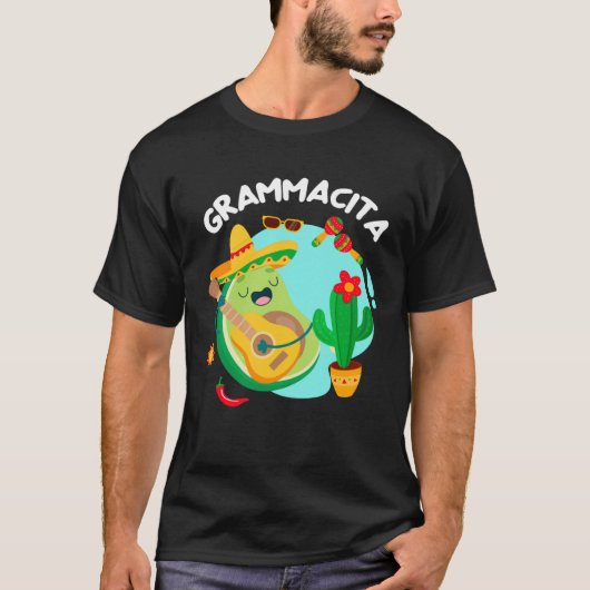 Avocado Cinco De Mayo Grammacita Guacamole Grandma Tシャツ (正面)