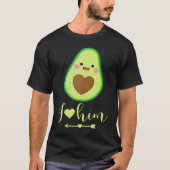 Avocado couple I love him partner Valentine's Day Tシャツ (正面)