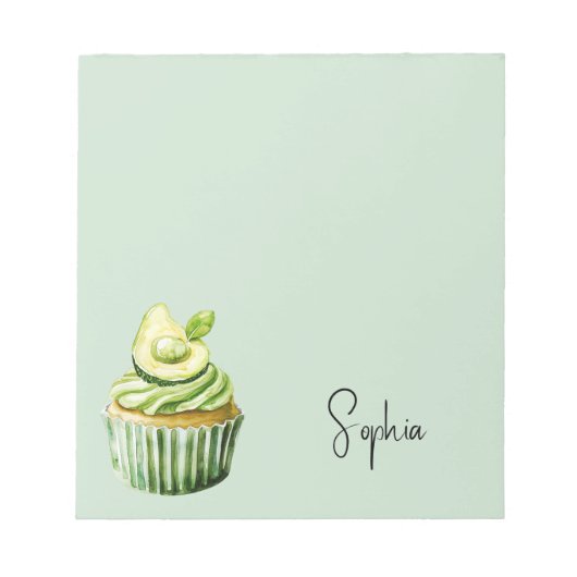 Avocado Cupcake ノートパッド (正面)
