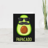 Avocado Dad Papacado Funny Daddy Father Avocado カード (正面)