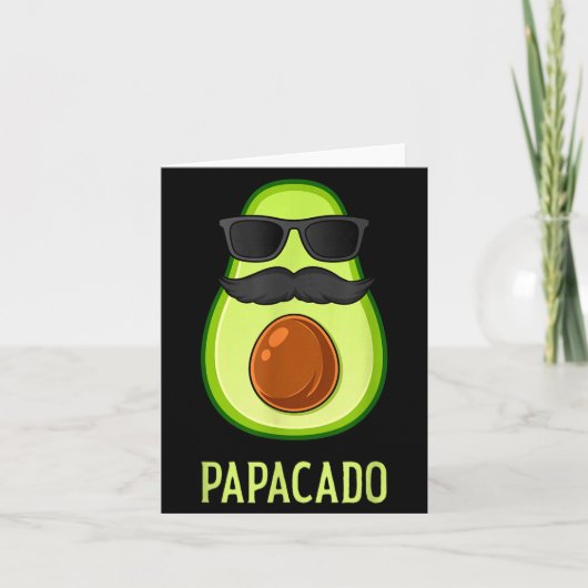 Avocado Dad Papacado Funny Daddy Father Avocado  カード (正面)