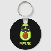 Avocado Dad Papacado Funny Daddy Father Avocado  キーホルダー (正面)