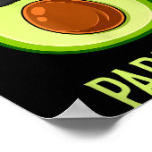 Avocado Dad Papacado Funny Daddy Father Avocado ポスター (角)