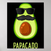 Avocado Dad Papacado Funny Daddy Father Avocado  ポスター (正面)