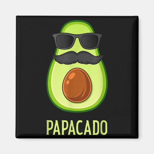 Avocado Dad Papacado Funny Daddy Father Avocado  マグネット (正面)